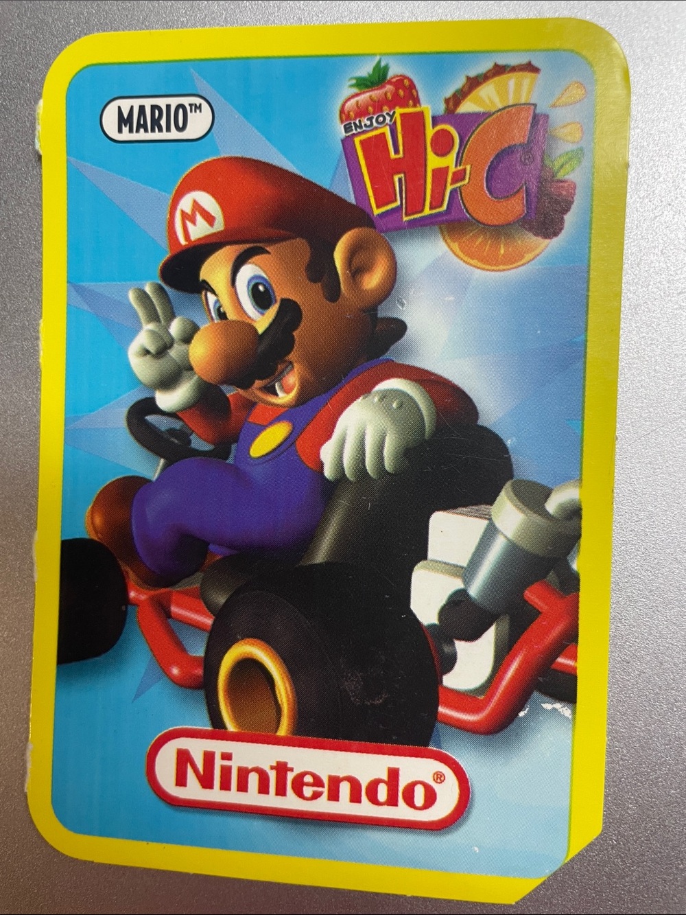 2002 Nintendo Hi-C Mario Racing cheat Card